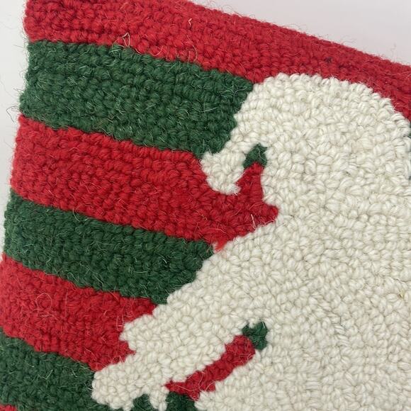 New! Peking Handicraft looped wool Classis Christmas Santa pillow - Picture 2 of 9